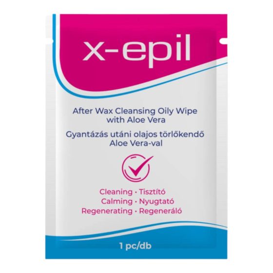 X-Epil - Wachsentfernungstuch mit Öl (1 Stück) - Aloe Vera