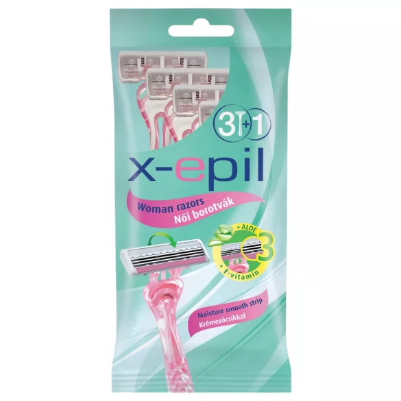 X-Epil - Einwegrasierer Damen 3 Klingen (3+1 Stück)