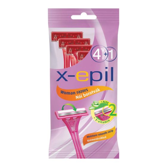 X-Epil - Wegwerfbarer Damenrasierer mit 2 Klingen (5 Stück)
