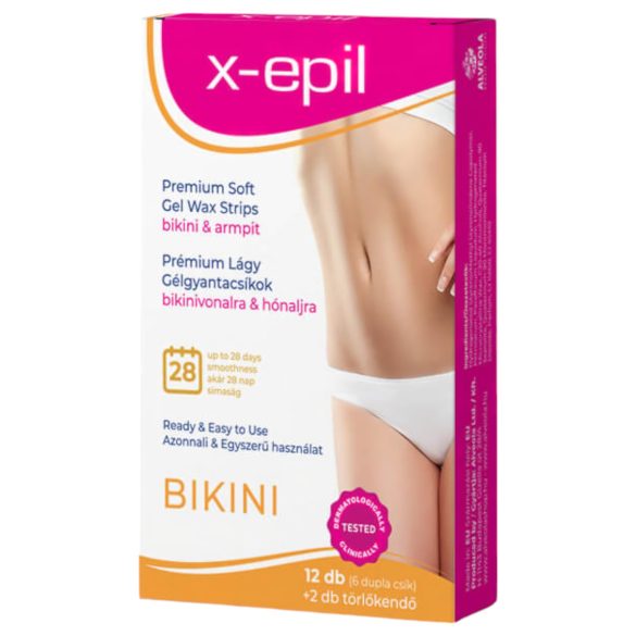 X-Epil - Fertige 12er Wachsstreifen - Bikinizone/Achselbereich