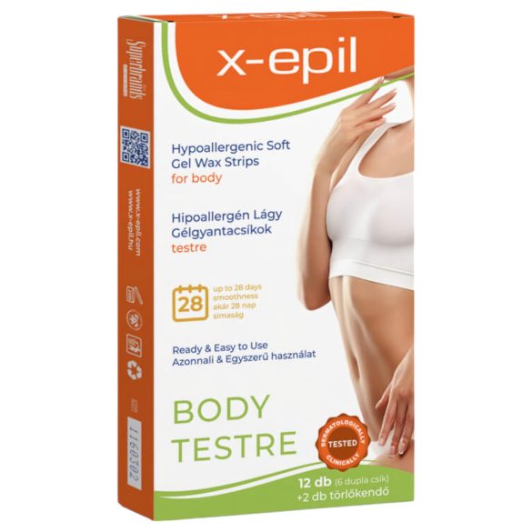 X-Epil - Hypoallergene Körper-Haarentfernungsstreifen (12 Stück)