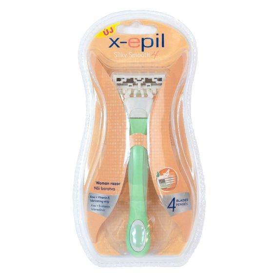 X-Epil Silky Smooth - auswechselbarer Damenrasierer (4-Klingen)