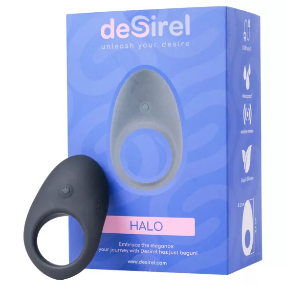 Desirel Halo - smarte, vibrierende Penisring (schwarz)
