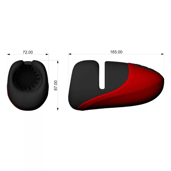 Lena - vibrierendes Grip-Masturbator (rot)