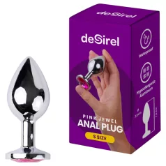 Desirel Pink Jewel S - Anal-Plug (Silber-Rosa)