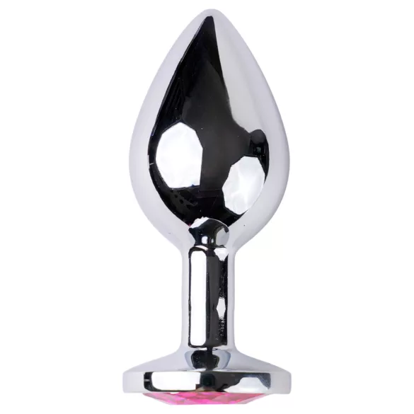 Desirel Pink Jewel S - Anal-Plug (Silber-Rosa)