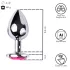 Desirel Pink Jewel L - Analplug (Silber-Rosa)