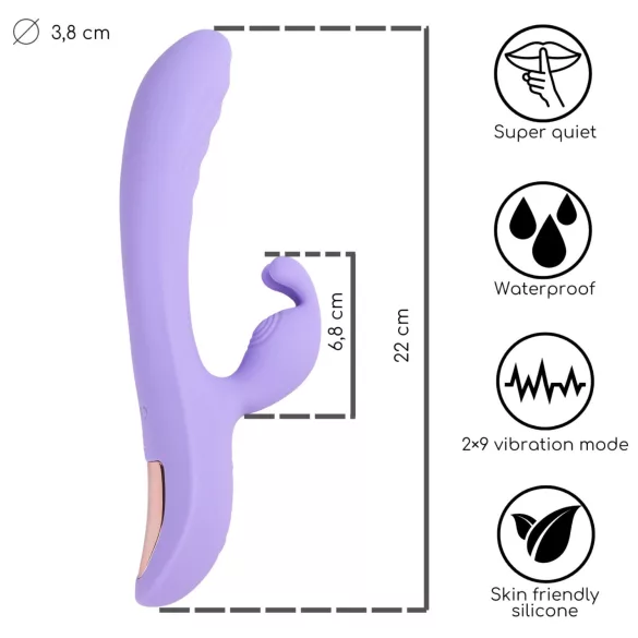 Desirel Hop & Buzz Bunny - Häschen Klitoris-Vibrator mit Arm (Lila)