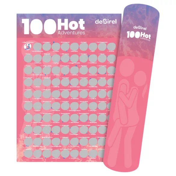 Desirel - 100 Sexstellungen Rubbel-Poster Gesellschaftsspiel