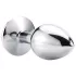 Sunfo - Metall Analplug mit gelbem Stein (Silber)