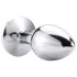 Sunfo - Metall Analplug mit grünem Edelstein (silber)