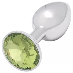 Sunfo - Metall Analplug mit Limettenstein (Silber)