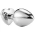 Sunfo - Metall Anal Plug mit herzförmigem lila Stein (silber)