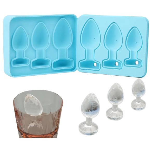 Anal-Plug Eiswürfelform (Blau)