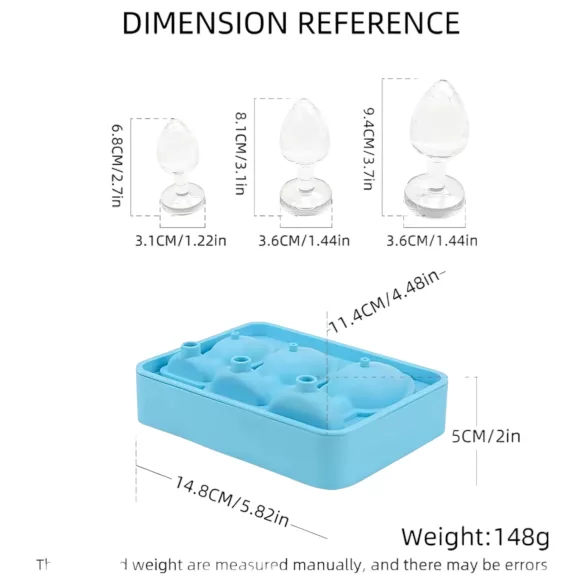 Analplug-Eiswürfelform (blau)