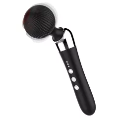 Gekrümmter, wiederaufladbarer Massagestab (schwarz)