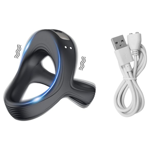 AlvUp - Vibrations-Penis- und Hodenring (schwarz)