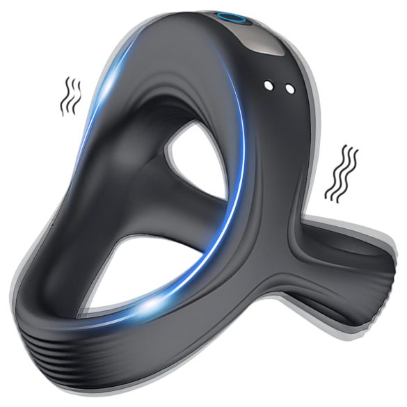 AlvUp - Vibrations-Penis- und Hodenring (schwarz)