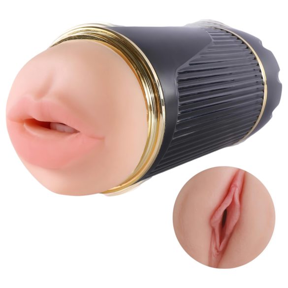 Lonely – Mund & Vagina Stroker (Natur-Schwarz)