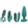 Sex HD - Akku, Fernbedienung, 4-teiliges Vibrator-Set (Grün)