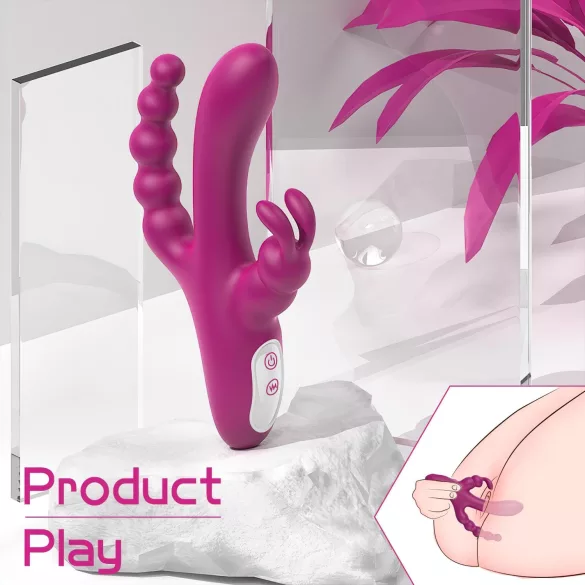 Sex HD Joker - Akku, wasserdichter Dreifach-Vibrator (lila)