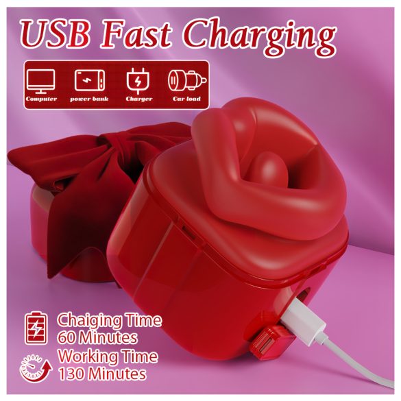 SEX HD Lovely Kiss - Vibrations-Saugstimulator (Rot)