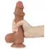 Lovetoy Sliding-Skin - zweischichtiges Hoden-Dildo - 20,8cm (dunkel natürlich)