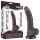 Lovetoy Sliding-Skin - Zweischicht-Dildo mit Saugnapf - 19,5cm (braun)