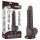 Lovetoy Sliding-Skin - zweischichtiger Hoden-Dildo - 19,5cm (braun)