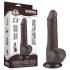 Lovetoy Sliding-Skin - zweischichtiger Hoden-Dildo - 19,5cm (braun)
