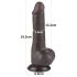 Lovetoy Sliding-Skin - zweischichtiger Hoden-Dildo - 19,5cm (braun)
