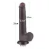 Lovetoy Sliding-Skin - Haftender, doppelwandiger Dildo - 20,8cm (braun)