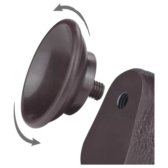 Lovetoy Sliding-Skin - Haftender, doppelwandiger Dildo - 20,8cm (braun)