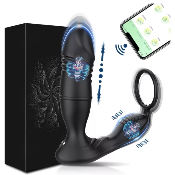 AlvUp - Intelligenter Prostata-Vibrator mit Penisring (schwarz)