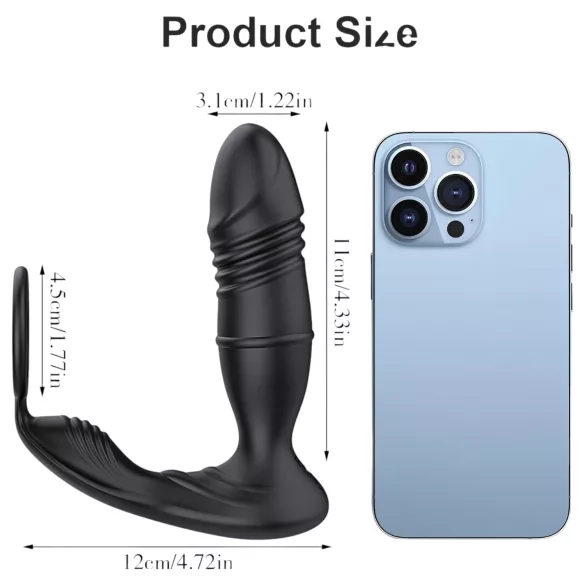 AlvUp - Intelligenter Prostata-Vibrator mit Penisring (schwarz)