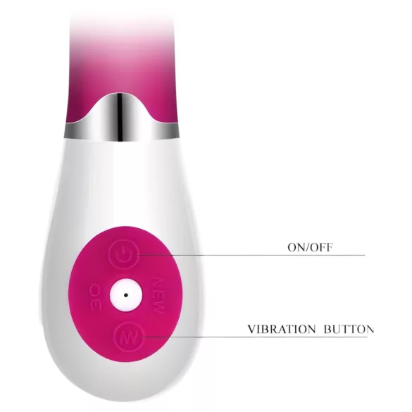 Pretty Love Daniel - wasserdichter G-Punkt Vibrator (pink-weiß)
