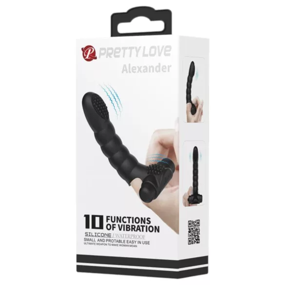 Pretty Love Alexander - Stimulierender Fingervibrator (Schwarz)