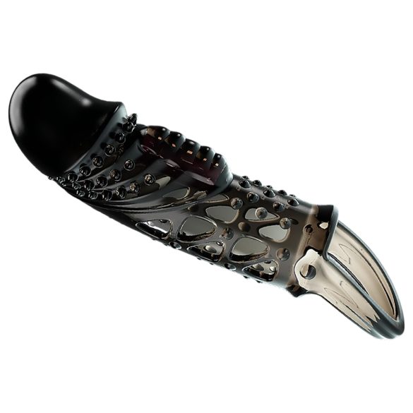 Pretty Love Cecelia - Vibrierender Penismantel mit Eichelring (Schwarz)