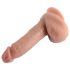 Dual-Density Naturdildo - 18 cm mit Hoden und Saugnapf