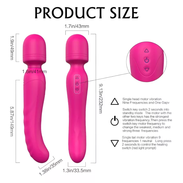 Sex HD Iris - 2-motoriger Wärmender Massagevibrator (Pink)