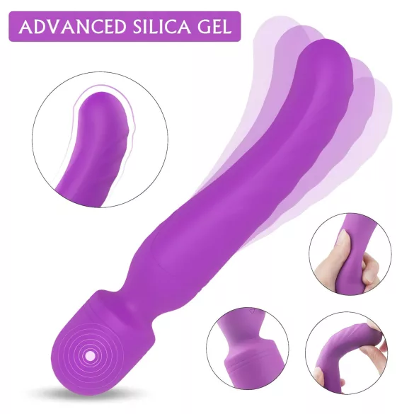 Sex HD Iris - 2-motoriger Erwärmungs-Massagevibrator (lila)
