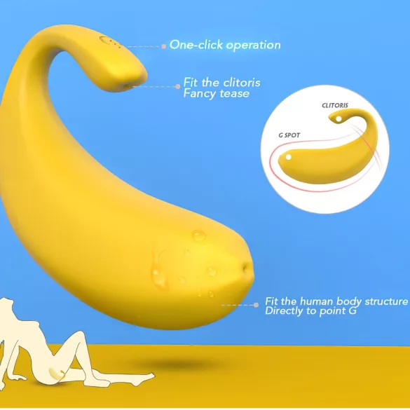 Sex HD - Smartes, bananenförmiges Vibroei (Gelb)