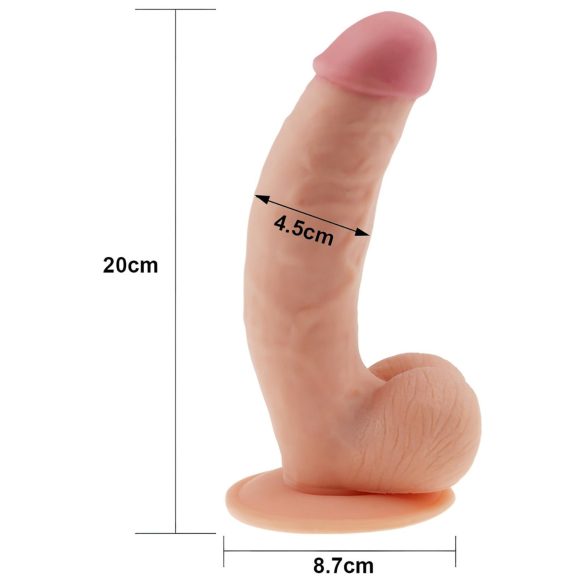 Lovetoy Ultra Soft - flexibler, naturgetreuer Dildo - 21,5 cm (Natur)