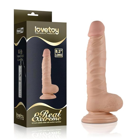 Lovetoy Real Extreme - Saugnapf Dildo - 21cm (natur)