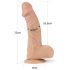 Lovetoy Real Extreme - Saugnapf-Dildo - 23cm (natur)