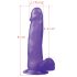 Lovetoy Jelly Studs - Saugnapf-Dildo - 20cm (lila)