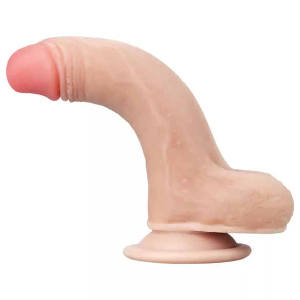 Lovetoy Sliding-Skin - doppelter Dildo - 18cm (natur)
