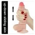 Lovetoy Sliding-Skin - Doppelschicht-Dildo - 18cm (natur)