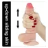 Lovetoy Sliding-Skin - doppelter Dildo - 18cm (natur)