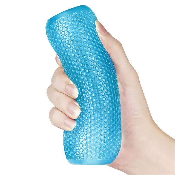 Lovetoy Training Master - 2-seitiger gerippter Masturbator (blau)